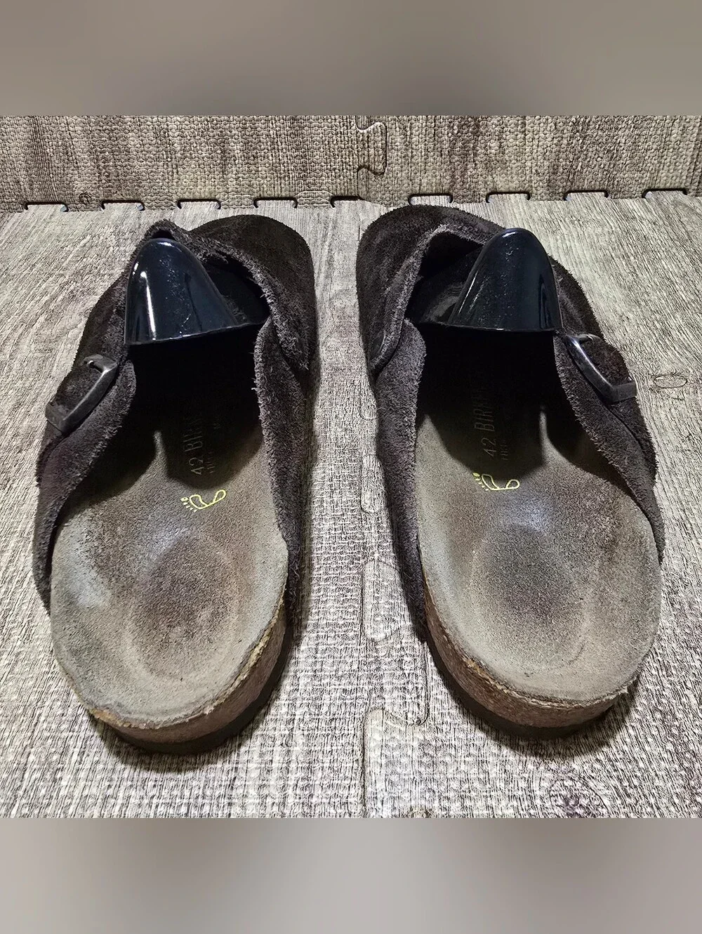 Birkenstock Boston Soft Footbed Suede Mocha Brown Clogs Men 9-9.5 Regular 42